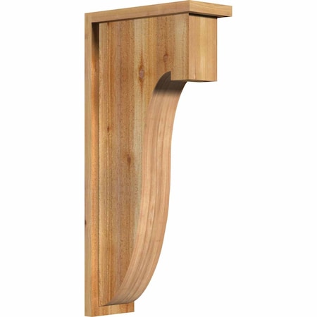 Ekena Millwork Del Monte Rough Sawn Corbel w/Backplate, Western Red Cedar, 6"W x 14"D x 30"H COR06X14X30DEL01RWR